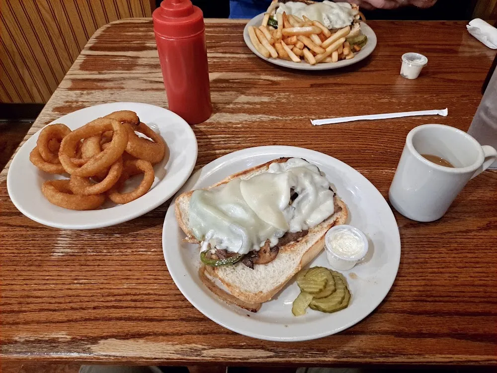 Cheesesteak with Onion Rings